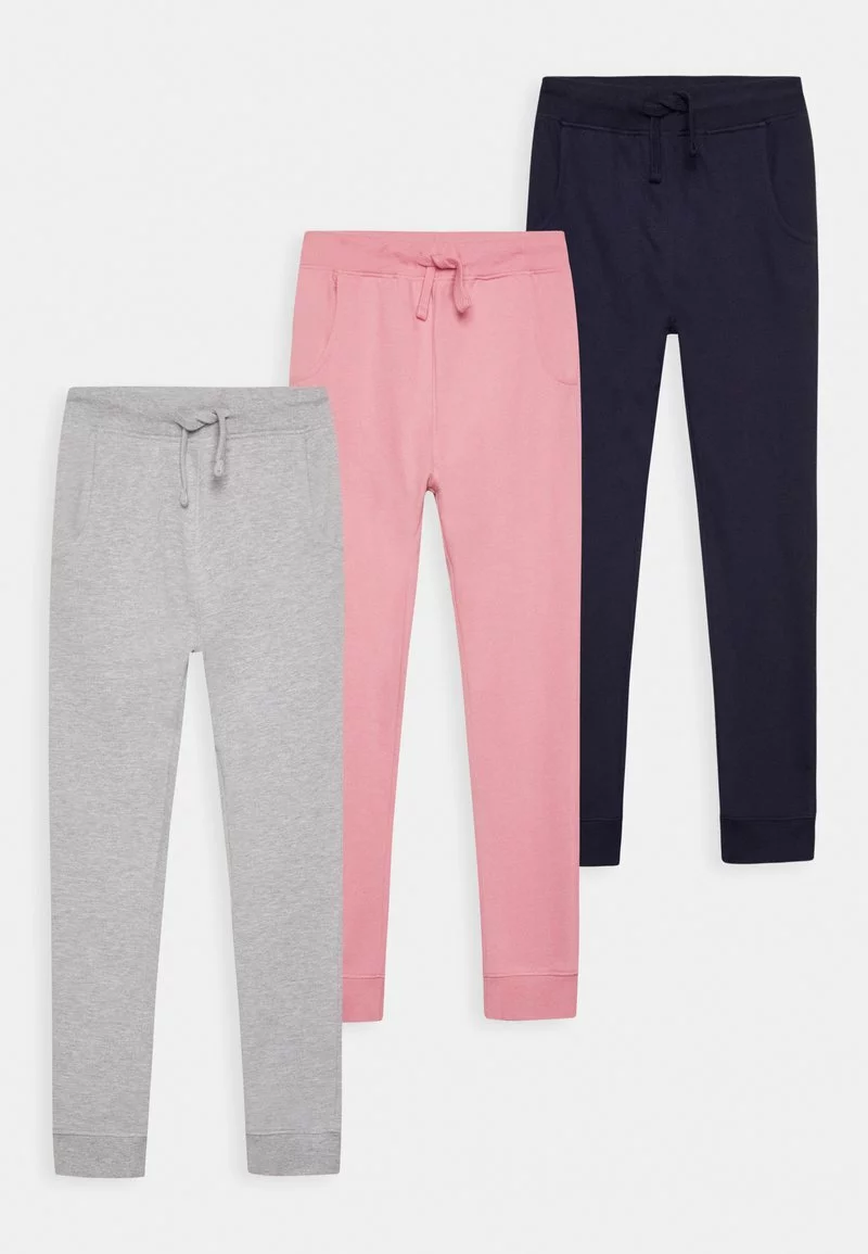 Friboo BASIC GIRLS 3 PACK - Jogginghose - Pink, Grey, Dark Blue, Kinder