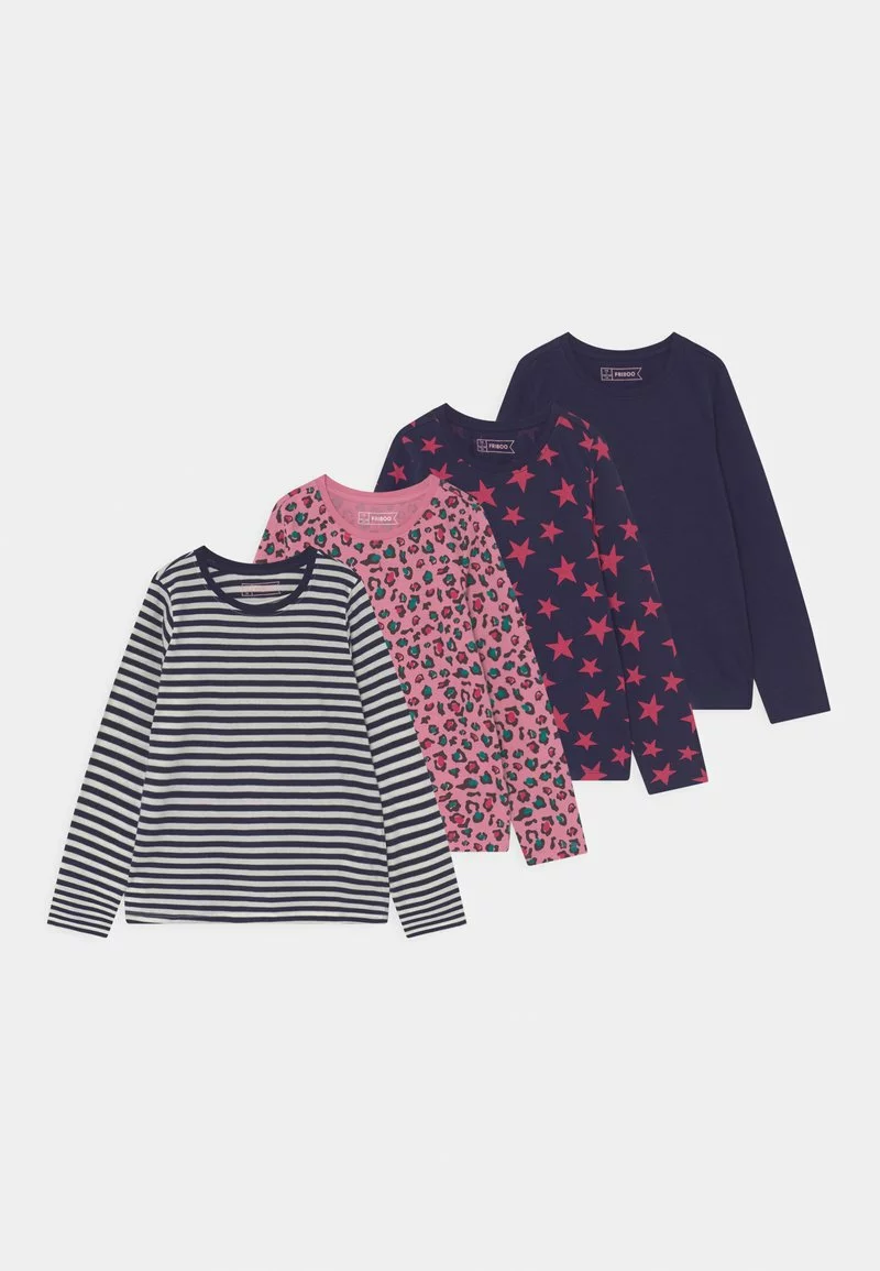 Friboo GIRLS TEE 4 PACK - Langarmshirt - Multi-coloured/pink/dark Blue, Kinder