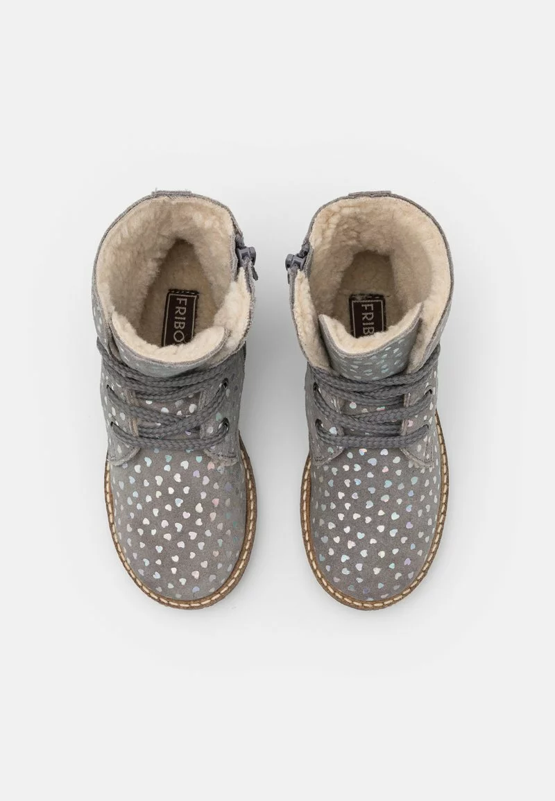 Friboo LEATHER - Schnürstiefelette - Light Grey, Kinder – Bild 4