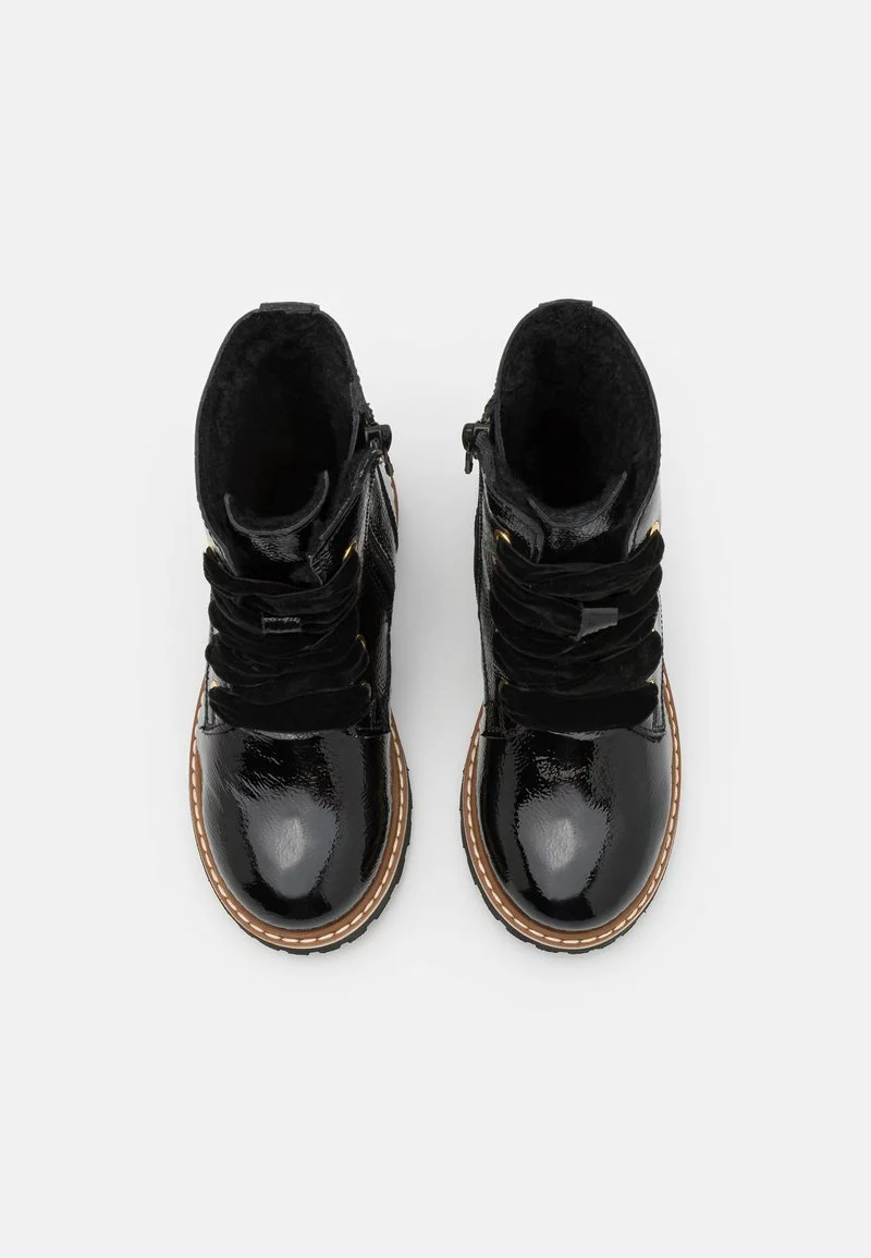 Friboo LEATHER - Schnürstiefelette - Black, Kinder – Bild 4