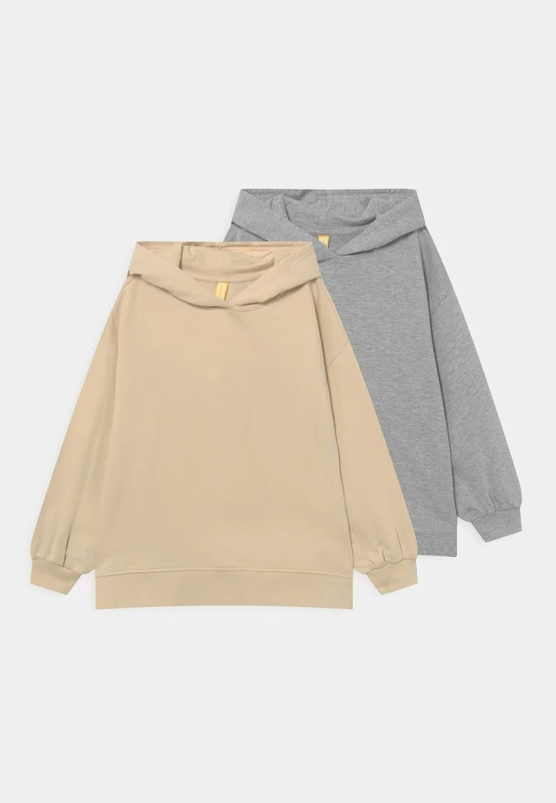Friboo 2 PACK UNISEX - Sweatshirt - Beige/mottled Grey