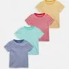 Friboo MPACK: 4 YARN DYE STRIPE T-SHIRT - T-Shirt Print - Multi-coloured - 917_blue - 502_turquoise - 505, Kinder