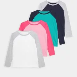 Friboo 4 PACK - Langarmshirt - Pink/dark Blue/turquoise, Kinder