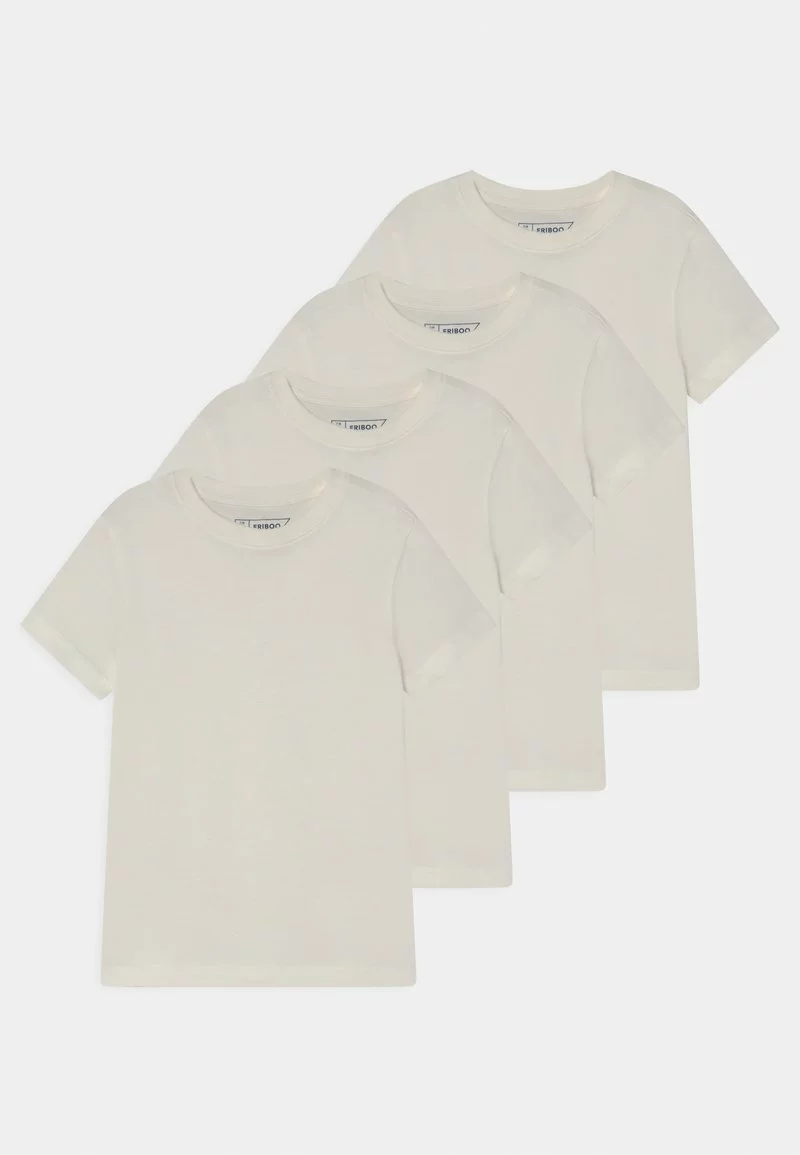 Friboo BASIC BOY TEE 4 PACK - T-Shirt Basic - White, Kinder
