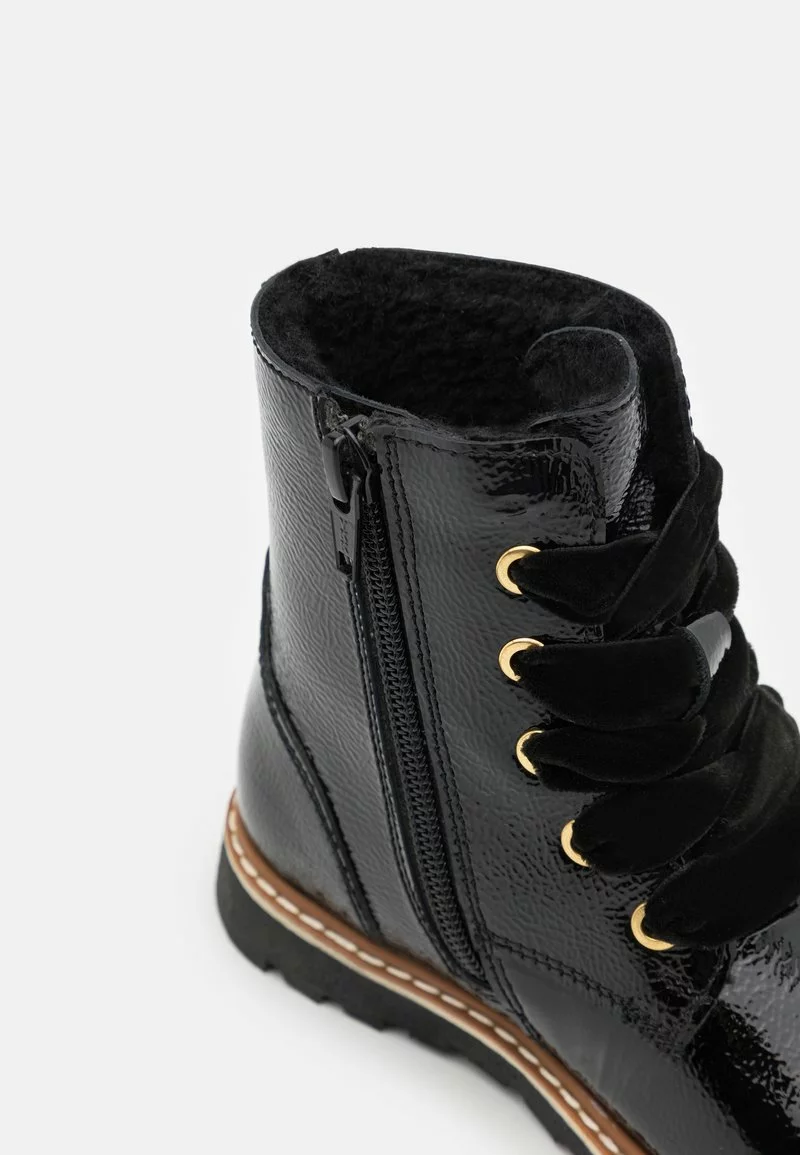 Friboo LEATHER - Schnürstiefelette - Black, Kinder – Bild 6