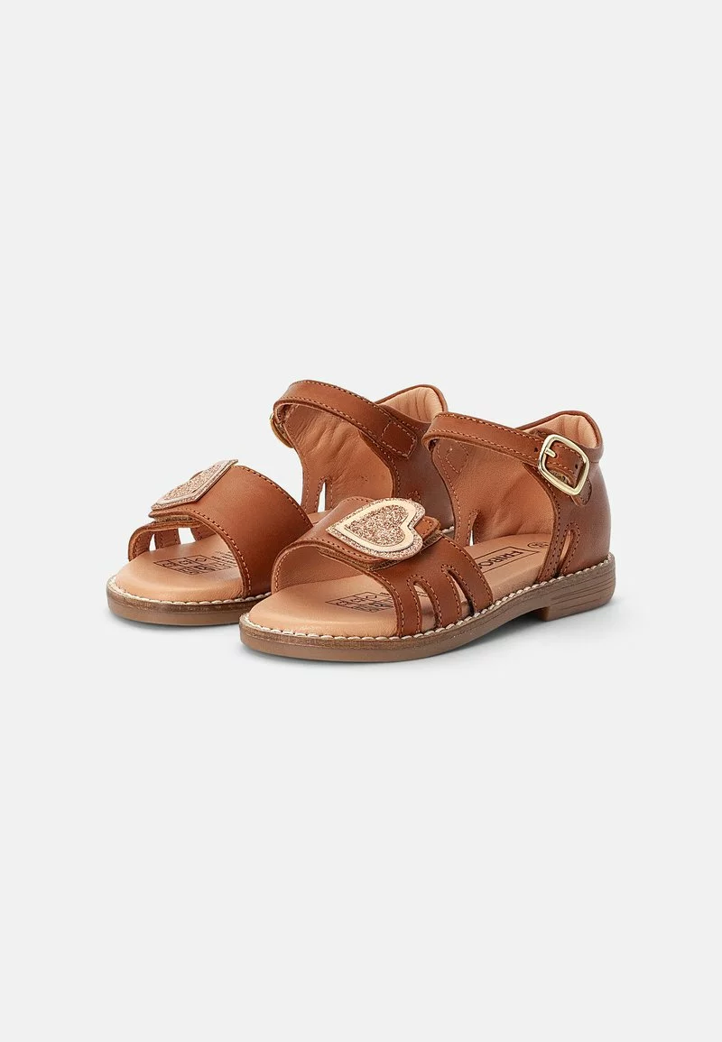 Friboo LEATHER SANDALS - Riemensandalette - Cognac, Kinder