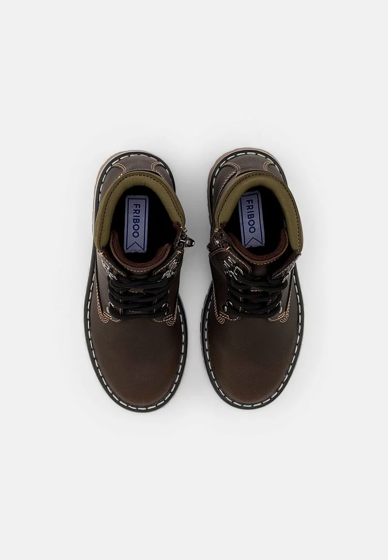 Friboo BOOTIES - Schnürstiefelette - Dark Brown, Kinder – Bild 4